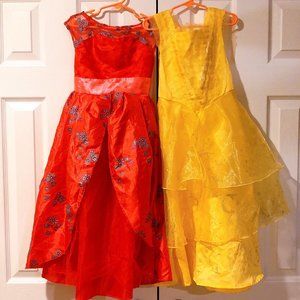 Disney Princess Dress Up Costumes (Elena of Avalor and Belle)